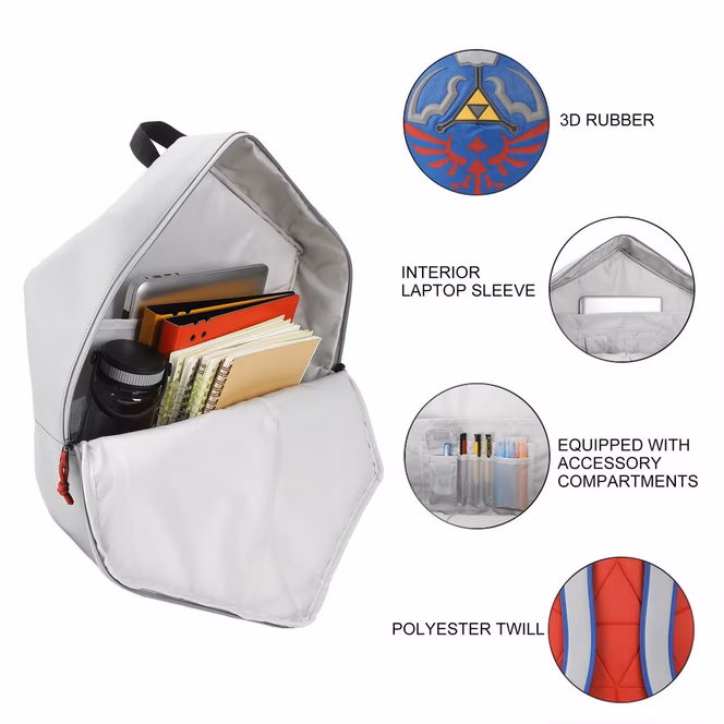 GameStop The Legend of Zelda Link 3D Hylian 18.5-in Shield Backpack
