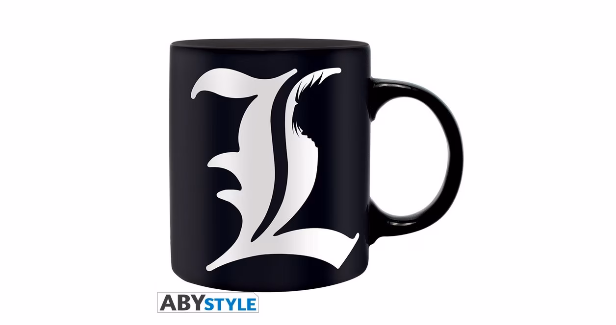 GameStop ABYstyle Death Note - L's Emblem and The Death Note Rules 11oz Mug