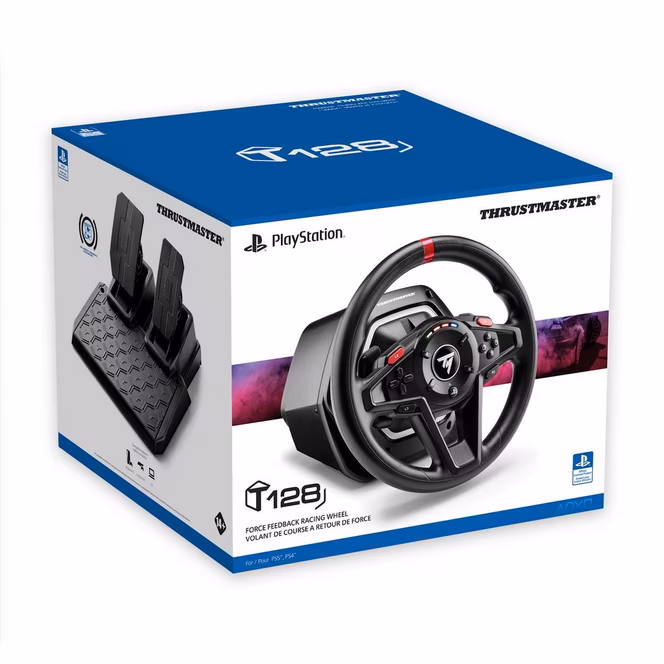 GameStop Thrustmaster T128 Racing Wheel for PlayStation 5, PlayStation 4 and PC