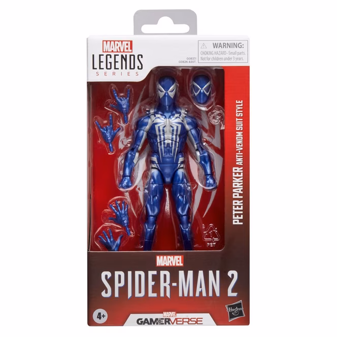 GameStop Hasbro Marvel Legends Series Gamerverse Spider-Man 2 Peter Parker (Anti-Venom Suit) 6-in Action Figure