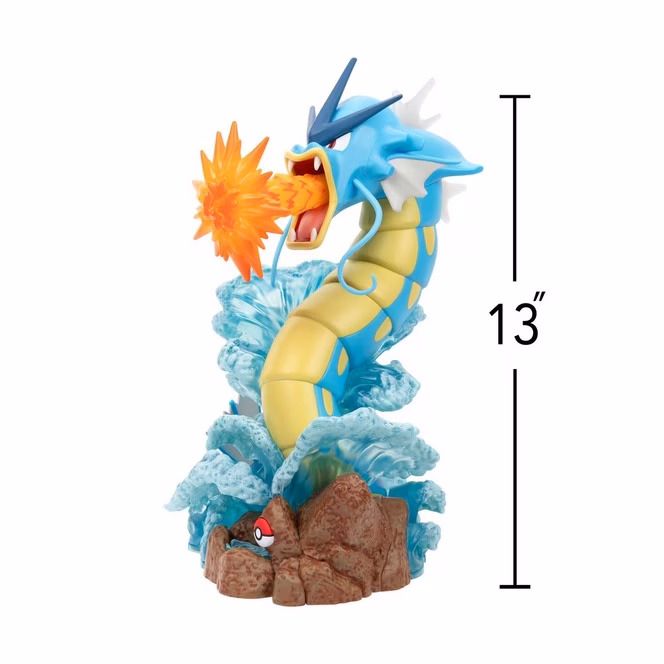 GameStop Jazwares Pokemon Gyarados 13-in Deluxe Collector's Statue with Light Up Fins and Beam Attack