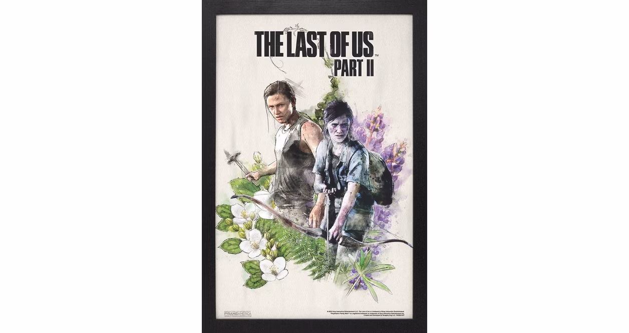 GameStop The Last of Us Part II Ellie and Abby Floral 11-in x 17-in Wall Poster