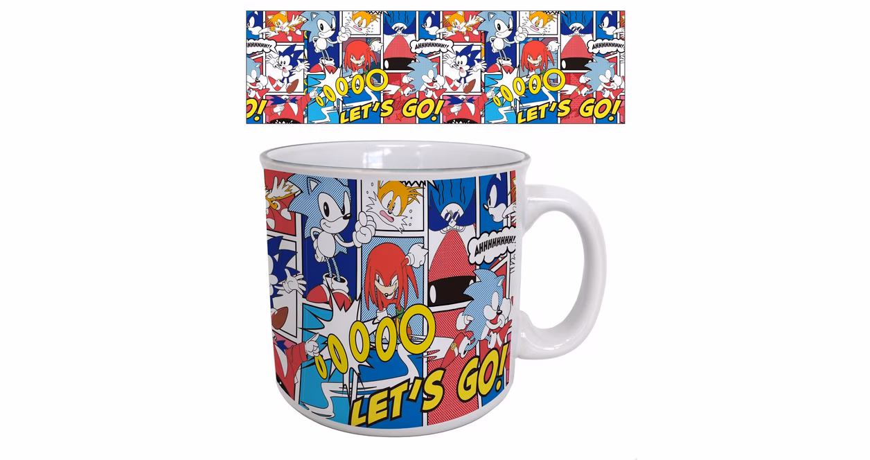 GameStop Sonic the Hedgehog Sonic Comic Panel 20oz Mug