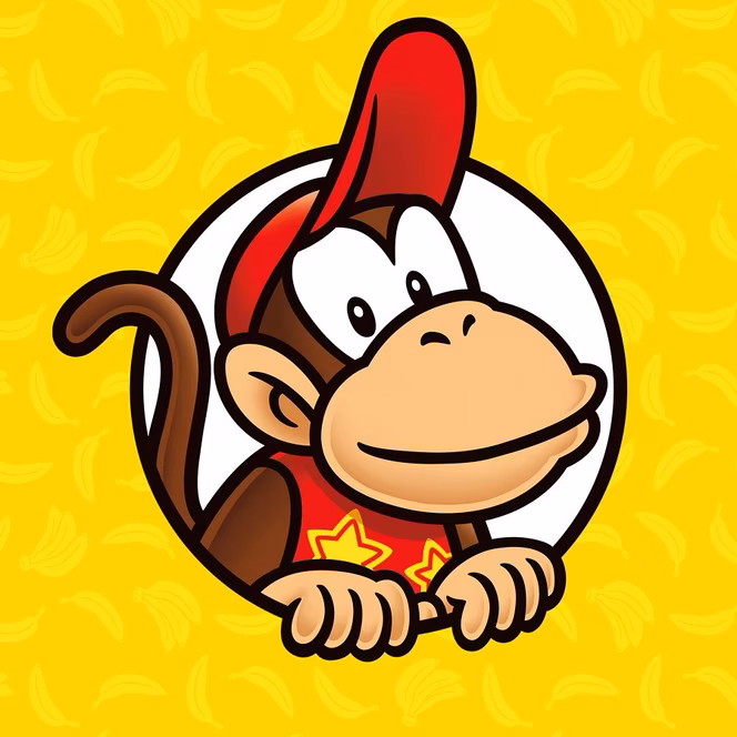 GameStop Donkey Kong and Diddy Kong Circle 2 Pack Canvas