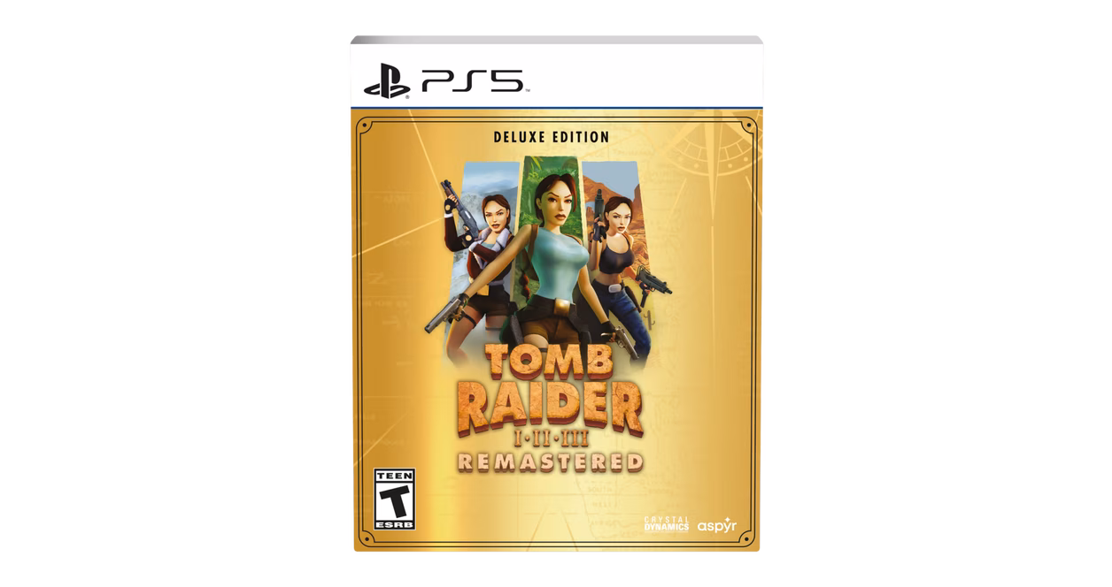 GameStop Tomb Raider I-III Remastered Starring Lara Croft Deluxe Edition - PlayStation 5