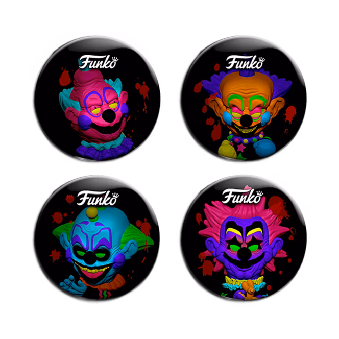 GameStop Funko Box: Killer Klowns from Outer Space 35th Anniversary (Black Light Pop! Figures) Collector's Box GameStop Exclusive