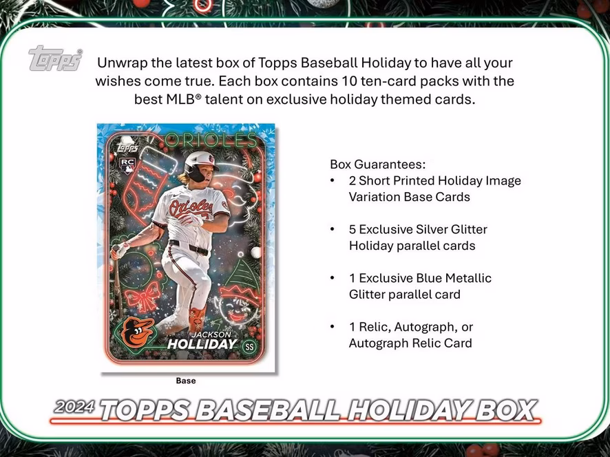 GameStop 2024 Topps Holiday MLB Baseball Mega Box