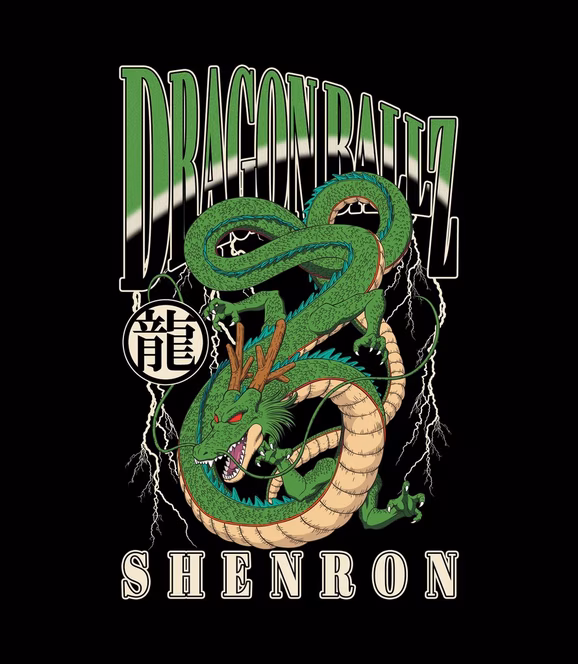 GameStop Dragon Ball Z Shenron Double Sided Glow in the Dark Graphic T-Shirt GameStop Exclusive