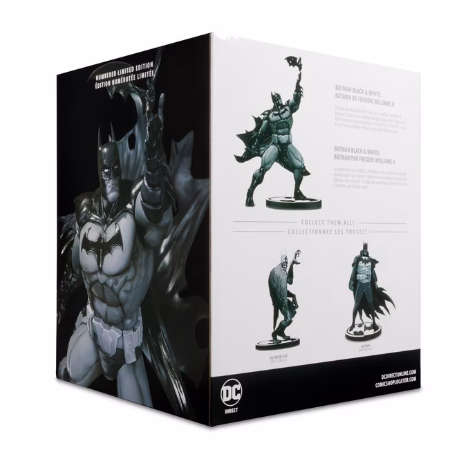 GameStop McFarlane Toys Batman Black and White Batman (Freddie E. Williams II Design) 7-in Polyresin Statue