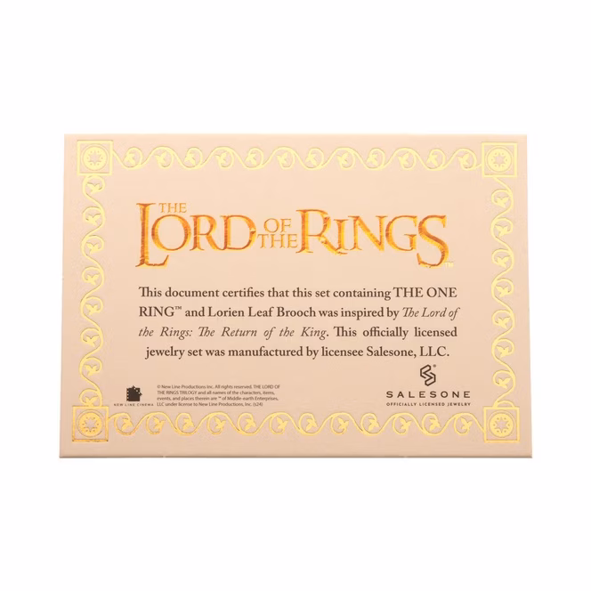 GameStop Lord of the Rings Frodo's Leaf Brooch and The One Ring Collectors Box Gamestop Exclusive