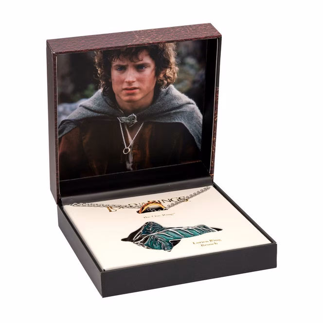 GameStop Lord of the Rings Frodo's Leaf Brooch and The One Ring Collectors Box Gamestop Exclusive
