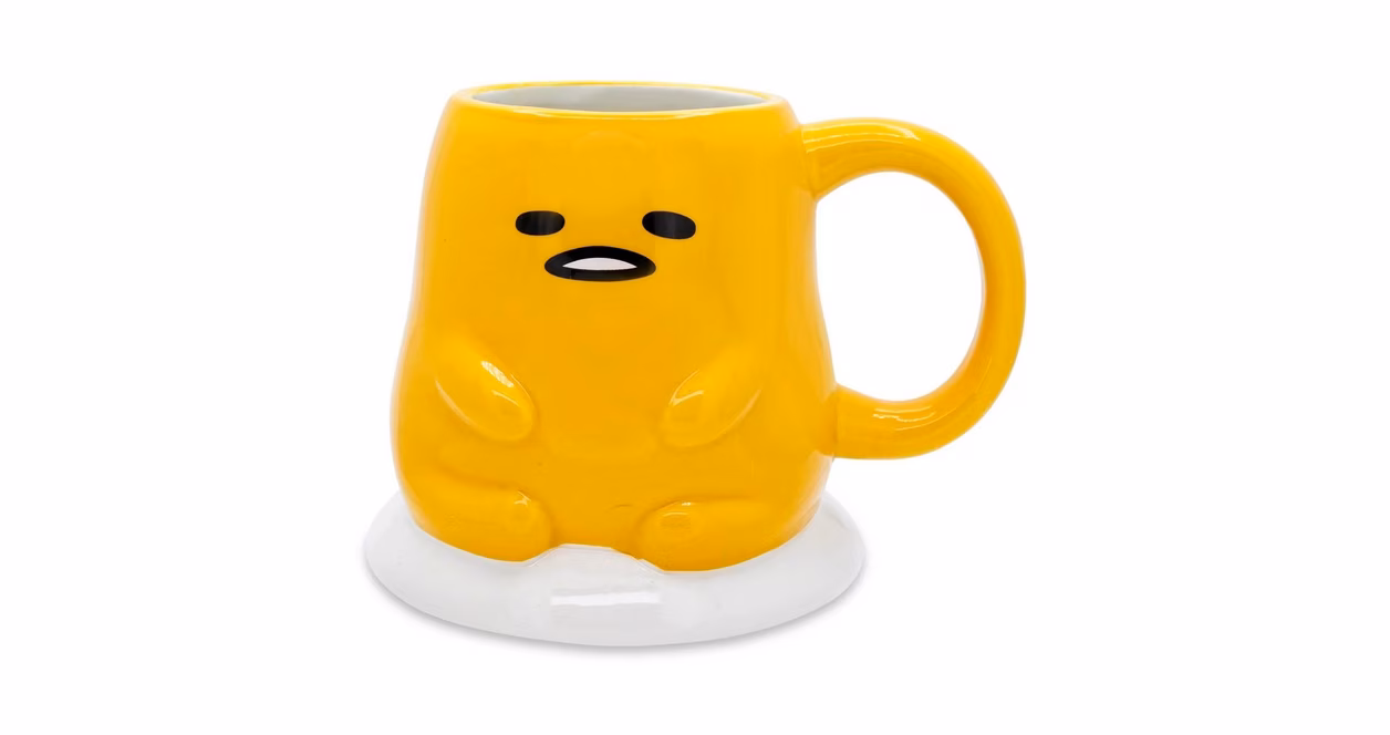 GameStop Sanrio Gudetama Lazy Egg Sculpted Ceramic 20oz. Mug