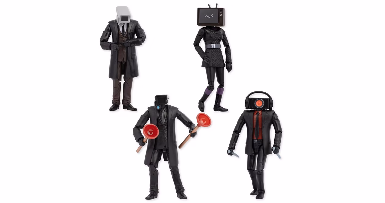 GameStop Skibidi Toilet Deluxe 6-in Action Figure Set