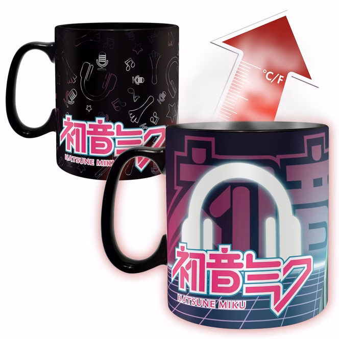 GameStop ABYstyle Hatsune Miku Heat Change Black Mug