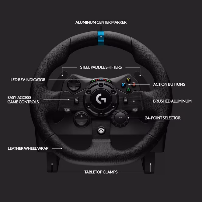GameStop Logitech G923 TRUEFORCE Racing Wheel and Pedals for PlayStation 5