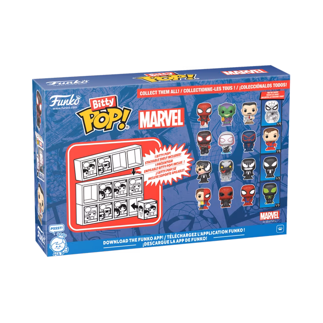 GameStop Funko Bitty POP! Marvel Vinyl Figure Set 4-Pack (Peter Parker, Superior Spider-Man, Spider-Man, and Mystery Pop!)