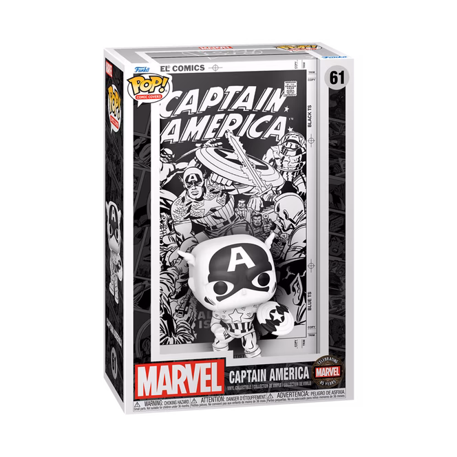 GameStop Funko POP! Comic Covers: Marvel Avengers 85th Anniversary Captain America 3.7-in Vinyl Bobblehead