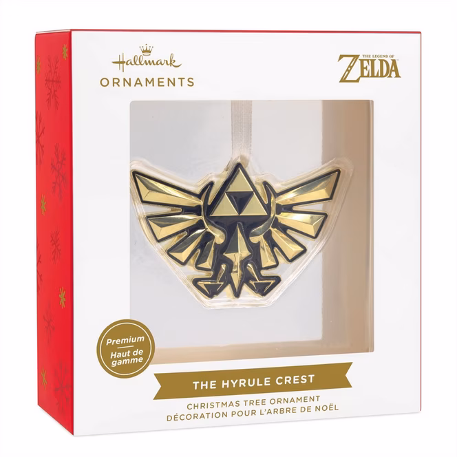 GameStop Hallmark The Legend of Zelda Premium Metal Crest of Hyrule Ornament