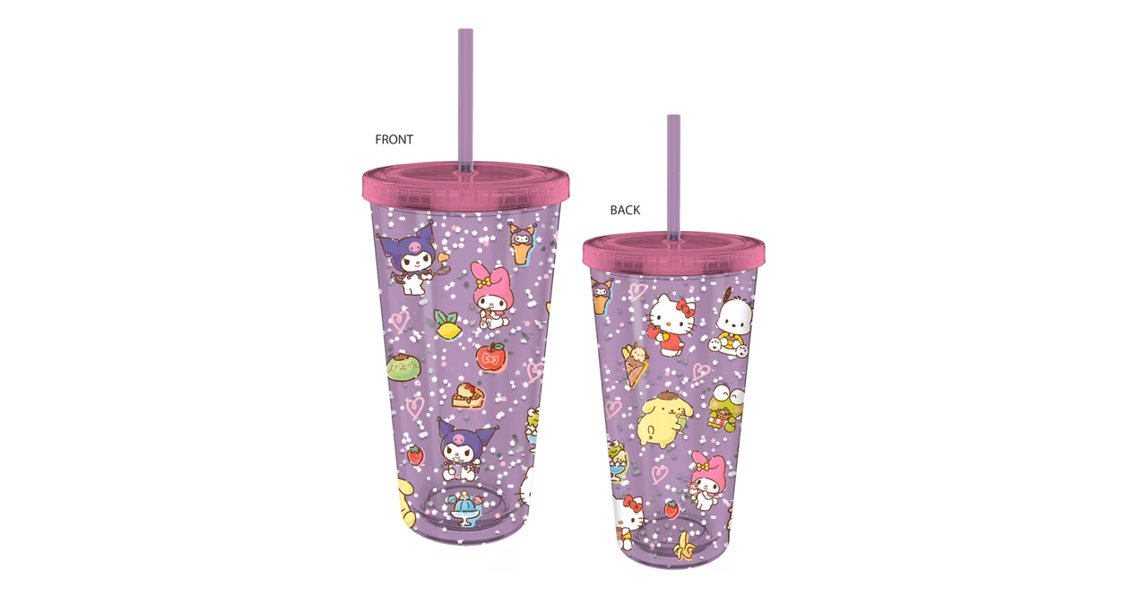 GameStop Sanrio Hello Kitty and Friends Toss Pattern 32oz Confetti Cold Cup
