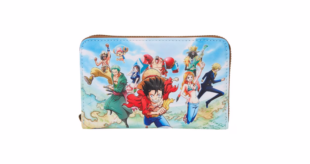 GameStop Loungefly One Piece 25th Anniversary Straw Hat Pirates Zip Around Wallet