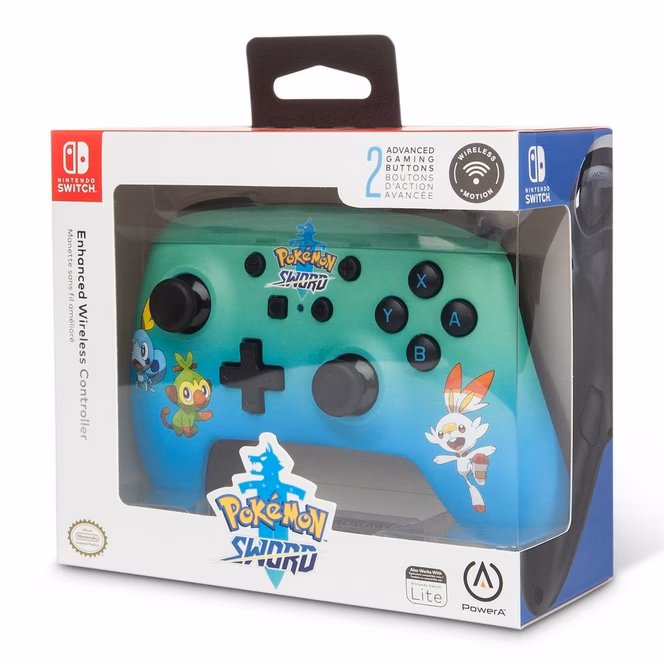 GameStop PowerA Pokemon Sword Enhanced Wireless Controller for Nintendo Switch