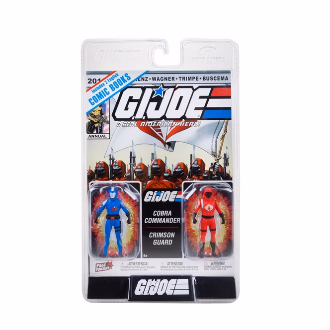 GameStop McFarlane Toys G.I. Joe Cobra Commander and The Crimson Guard 3-in Figure Set with 2 Comics