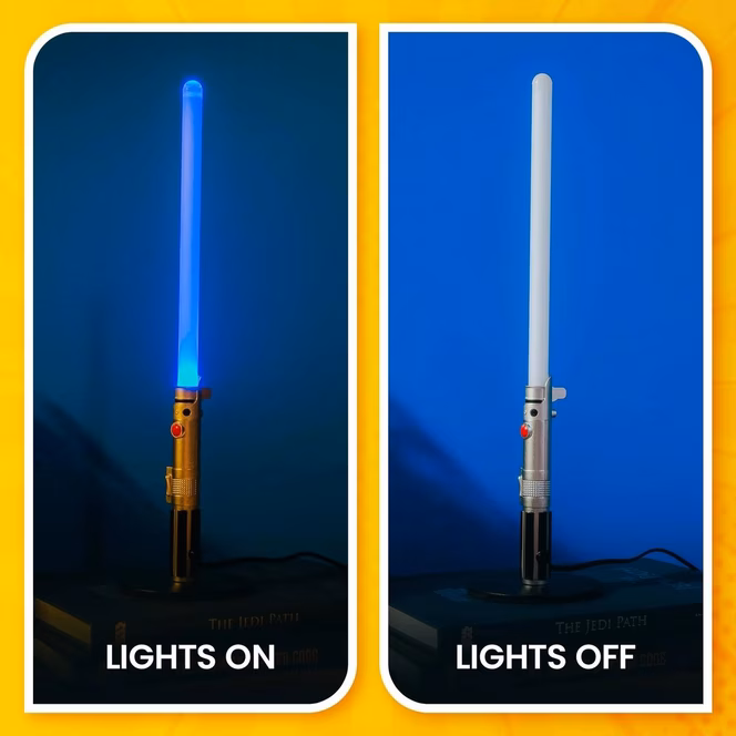 GameStop Star Wars Luke Skywalker Mini Lightsaber Blue 12-In Lamp