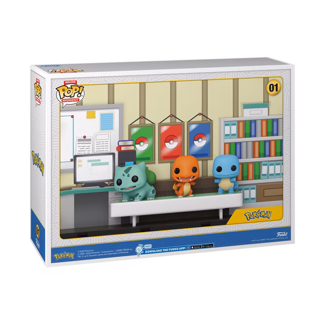 GameStop Funko POP! Moments Deluxe: Pokemon Starters Vinyl Figures