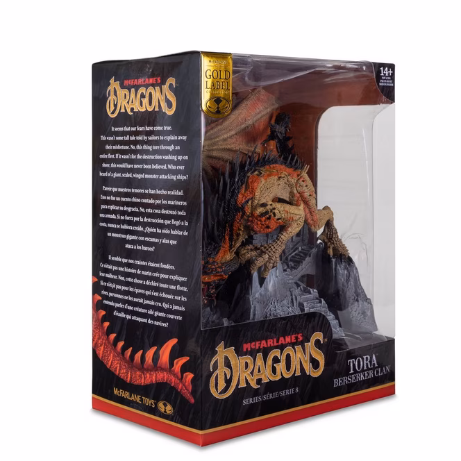 GameStop McFarlane Toys Dragons Series 8 Gold Label Tora (Berserker Clan) 11-in Statue