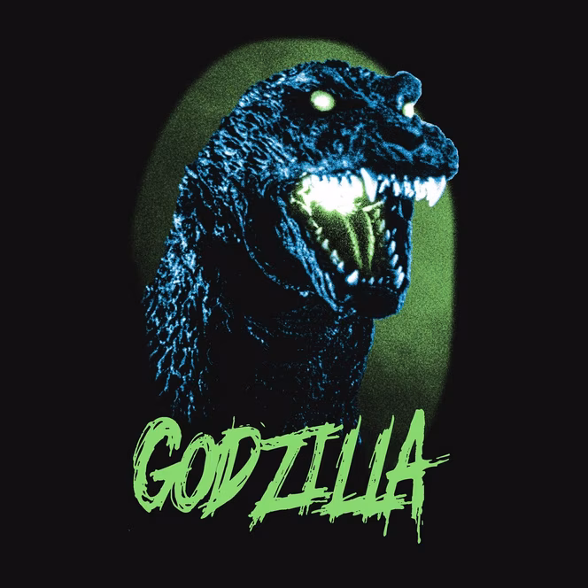 GameStop Godzilla Kanji Double Sided Unisex Short Sleeve Graphic T-Shirt GameStop Exclusive