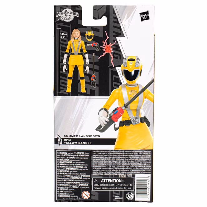 GameStop Hasbro Power Rangers Lightning Collection Lightspeed RPM Yellow Ranger 6-in Action Figure