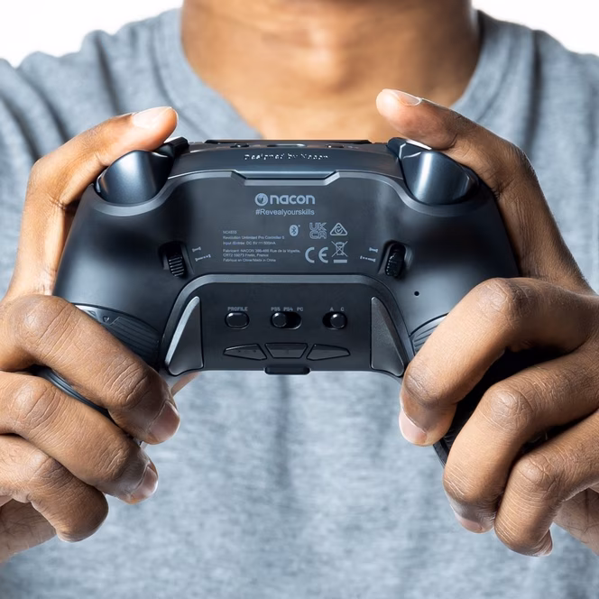 GameStop Nacon Revolution 5 Pro Wireless Controller for PlayStation 5 and PC with Hall Effect Technology and Remappable Buttons - Black