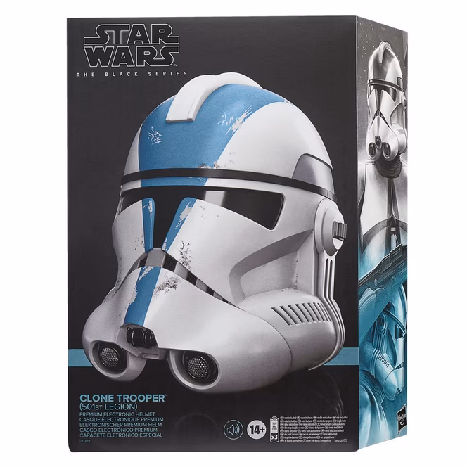 GameStop Hasbro Star Wars The Black Series: Star Wars: Ahsoka Clone Trooper 501st Legion Electronic Helmet GameStop Exclusive