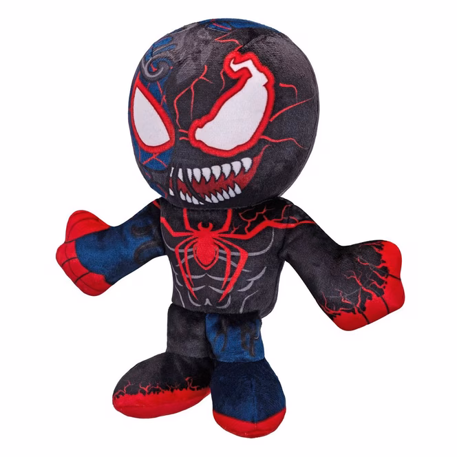 GameStop Marvel Spider-Man Venomized Miles Morales Sitting Kuricha 6-in Chibi Plushie
