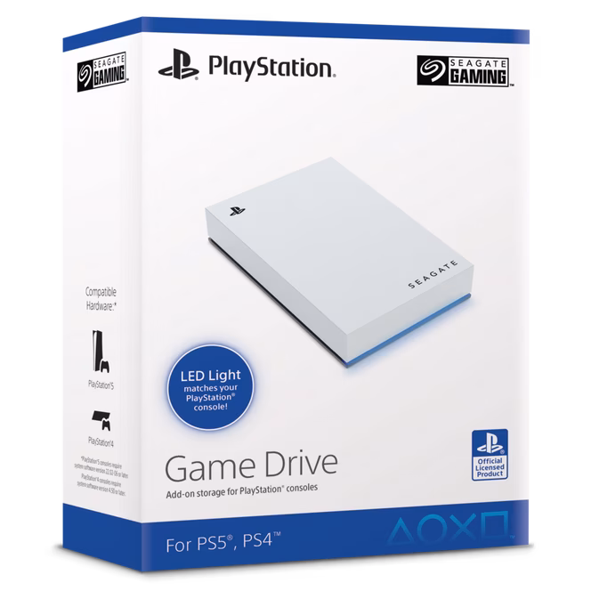 GameStop Seagate 5TB Game Drive for PlayStation 5 - White