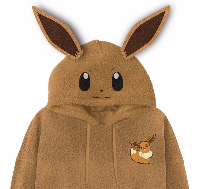 GameStop Pokemon Eevee Plush Cosplay Unisex Hoodie GameStop Exclusive