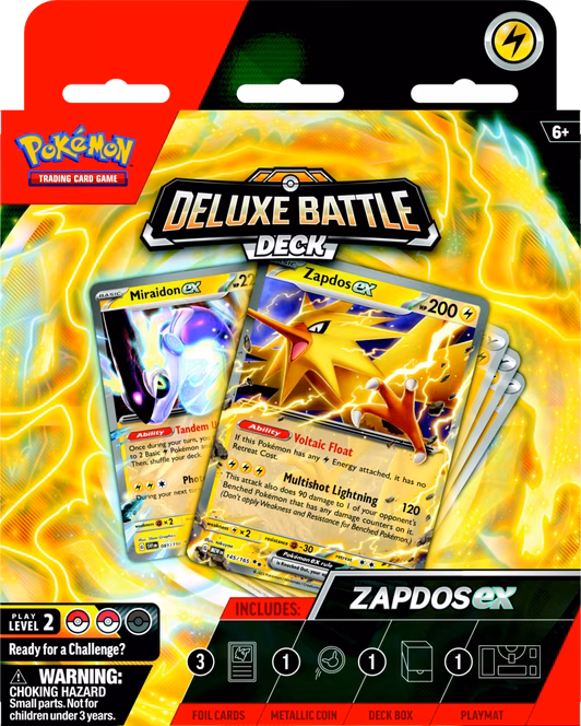 GameStop Pokemon Trading Card Game: Ninetales ex OR Zapdos ex Deluxe Battle Deck (Styles May Vary)