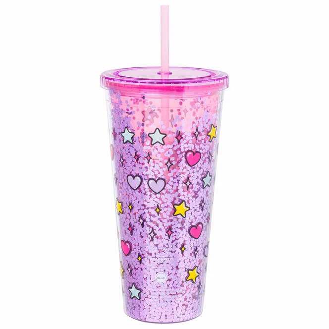 GameStop Sanrio Hello Kitty Rainbow Treats and Stars 32oz Confetti Cold Cup