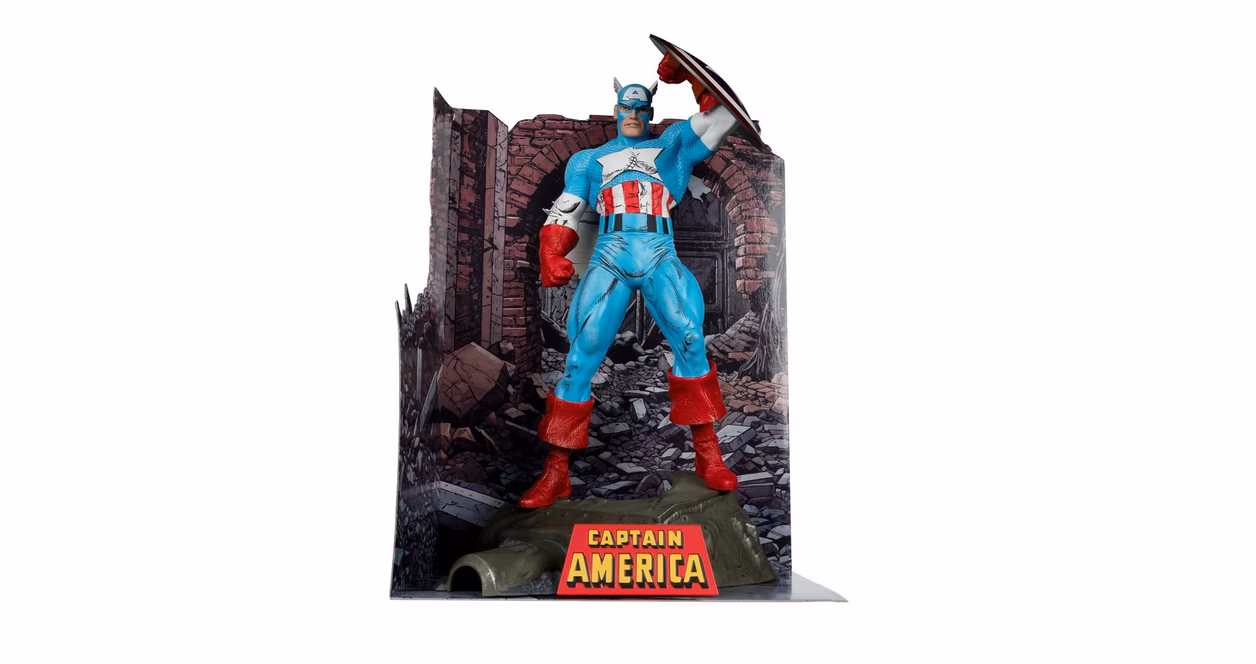 GameStop McFarlane Toys Marvel: The Amazing Spider-Man Issue 323 with Captain America Comic and 1:6 Scale Statue
