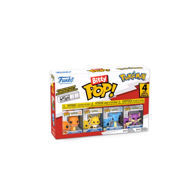 GameStop Funko Bitty POP! Pokemon Vinyl Figure Set 4-Pack (Charmander, Jolteon, Lapras, Rattata)