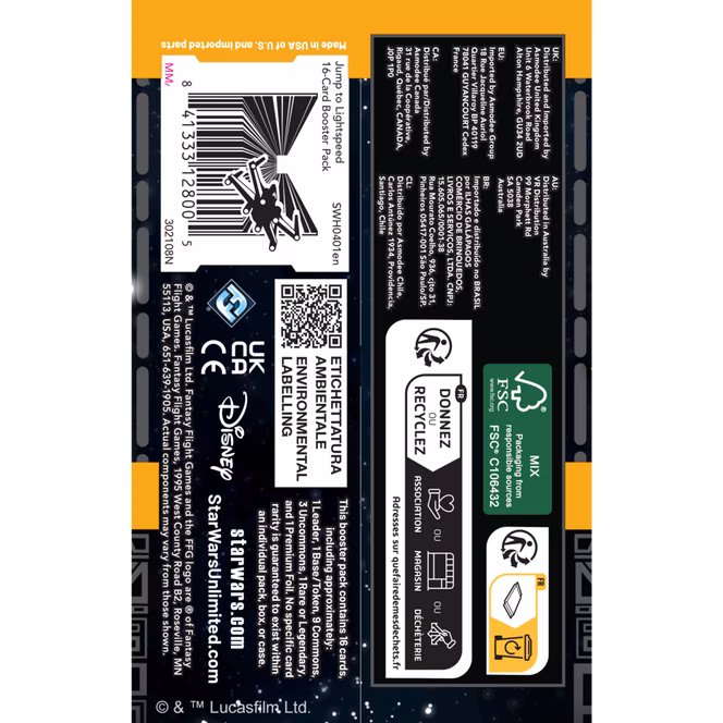 GameStop Star Wars: Unlimited TCG Jump to Lightspeed Booster Pack (Styles May Vary)