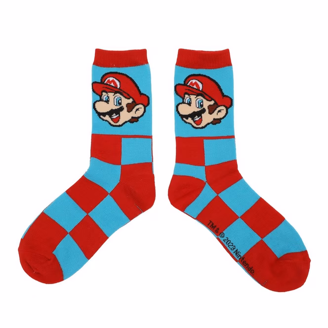 GameStop Super Mario Bros. Adult Crew Socks 5-Pack