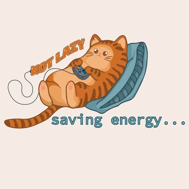 GameStop Lazy Cat Graphic Unisex Short Sleeve T-Shirt GameStop Exclusive
