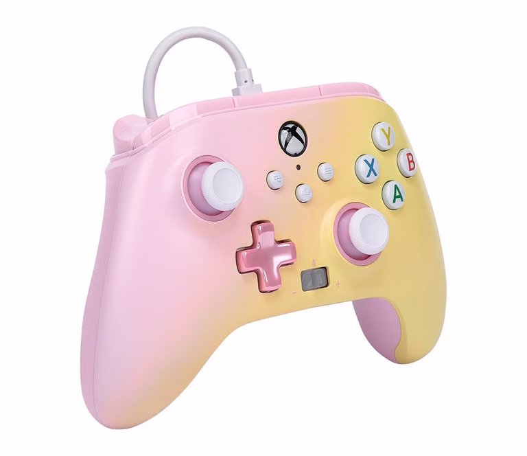GameStop PowerA Pink Lemonade Enhanced Wired Controller for Xbox Series X and S