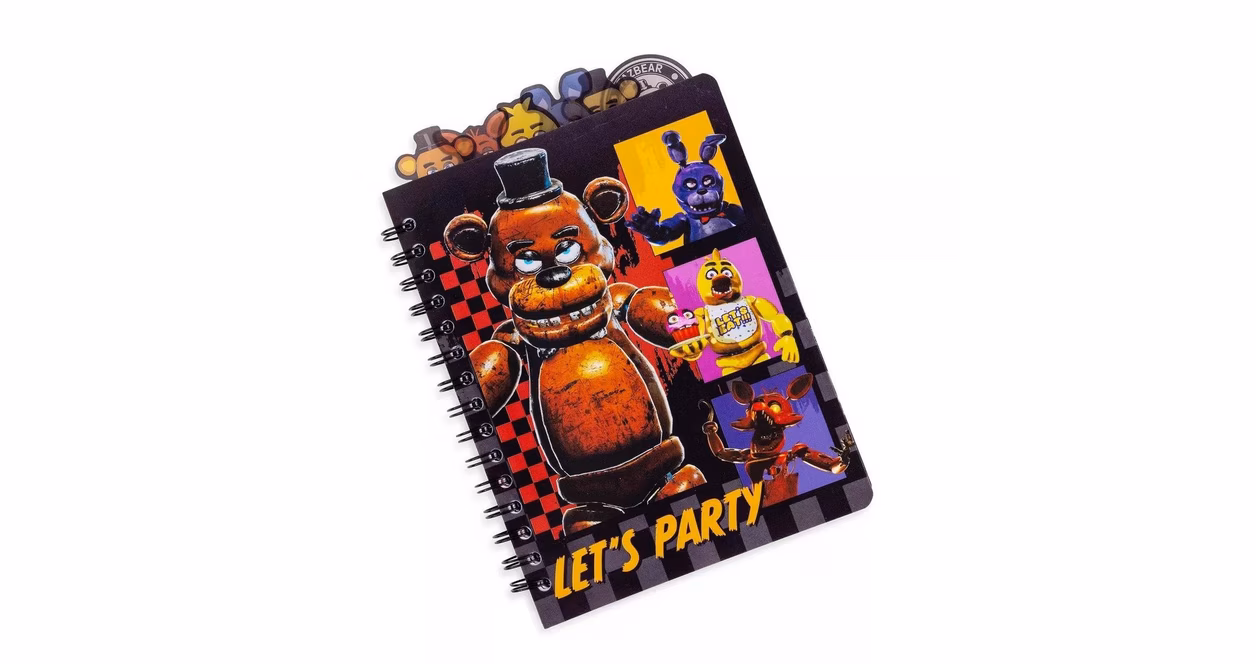 GameStop Five Nights At Freddy's Special Delivery Let's Party Grid Tabbed Spiral Journal