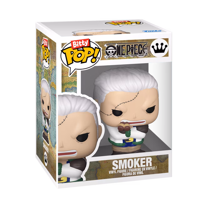 GameStop Funko Bitty POP! One Piece Vinyl Figure Set 4-Pack (Monkey D. Luffy, Roronoa Zoro, Axe-Hand Morgan and Mystery Chase)