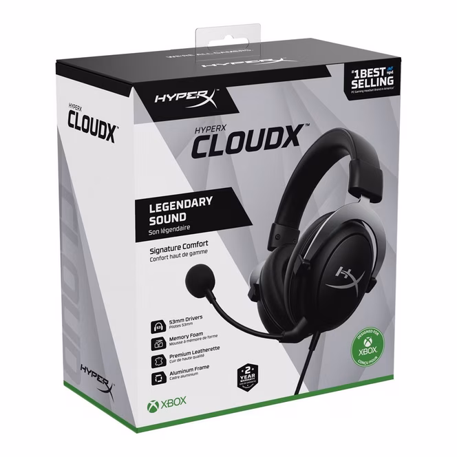 GameStop HyperX CloudX Wired Gaming Headset for Xbox One and Xbox Series X