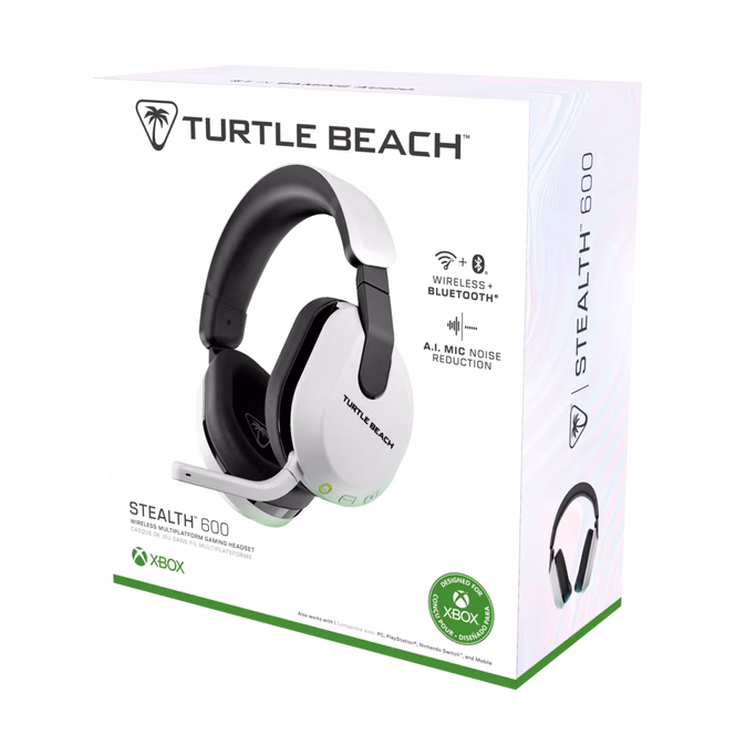 GameStop Turtle Beach Stealth 600 Wireless Amplified Gaming Headset for Xbox Series X/S, Xbox One - White