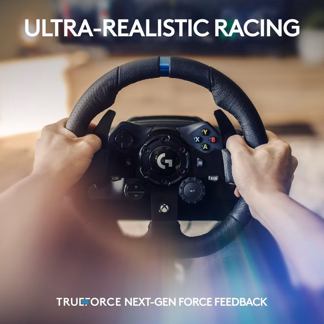 GameStop Logitech G923 TRUEFORCE Racing Wheel and Pedals for PlayStation 5