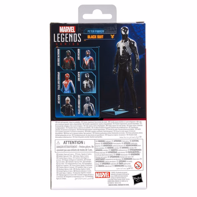 GameStop Hasbro Marvel Legends Series Gamerverse Spider-Man 2 Peter Parker (Black Suit) 6-in Action Figure
